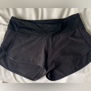 Black lululemon shorts size 6